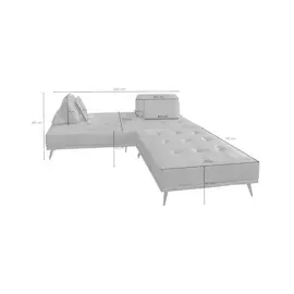 KAWOLA Schlafsofa mit Hocker Wiolo Leder moosgrün