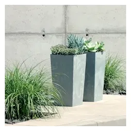 Prosperplast Urbi Square Beton Effect 32,5 x 32,5 x 61 cm anthrazit