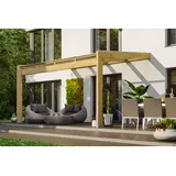 SKANHOLZ SKAN HOLZ Terrassenüberdachung Novara 450 x 259 cm, Leimholz, natur