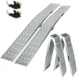 Baumarktplus TRUTZHOLM 2 x Auffahrrampe klappbar 226 cm Traglast 1360 kg Alu grau Motorradrampen Verladerampen
