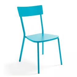 Oviala Business Blauer Stahlstuhl - Oviala