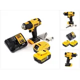 DeWalt DCE 530 P2 Akku Heißluftpistole 18V 530°C + 2x Akku 5,0Ah + 1x Lader + Flächen- und