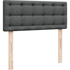 vidaXL Boxspringbett 120 x 200 cm Dunkelgrau