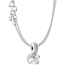 Pandora Damen-Kette Mutter & Tochter Herz Geschenkset Muttertag