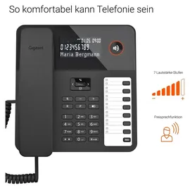 Gigaset Desk 600 schnurgebundenes Festnetztelefon schwarz