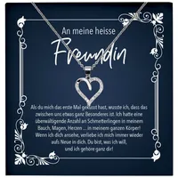 22Feels Schmuckset Jahrestag Geschenk Freundin Schmuck Valentinstag Halskette Geburtstag (inkl. Geschenktasche, Karte(n), Poliertuch, Beutel), Echt-Silber 925/000, Karte Made In Germany silberfarben