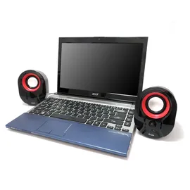 Equip Stereo 2.0 Lautsprecher 2.0 System schwarz/rot