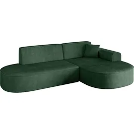 altdecor Eckcouch Cord 2-Sitzer Grün