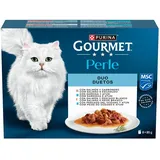 Purina Gourmet Perle Laminas Soßenpackung Nassfutter Für Katzen 10x8x85g - 10x8x85g