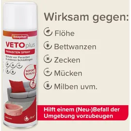 beaphar VETOplus Parasiten Spray Mückenschutzmittel 400 ml