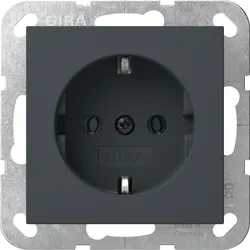 1St. Gira 418028 SCHUKO-Steckdose 16A 250V Schraubklemmen, Anthrazit