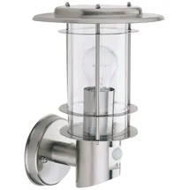 Searchlight Außenwandleuchte Edelstahl 32,1 cm inkl. Bewegungsmelder silber