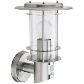 Searchlight Außenwandleuchte Edelstahl 32,1 cm inkl. Bewegungsmelder silber