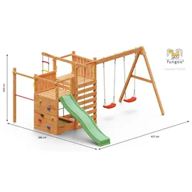fungoo Spielturm Climbing Star 3 Teak