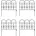 Schmuckzaun Metallzaun Gartenzaun 41x46 cm Zaunelemente 4er Set erweiterbar Rost
