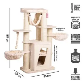 Canadian Cat Company Hudson Kratzbaum ca. 50 x 178 x 157 cm beige