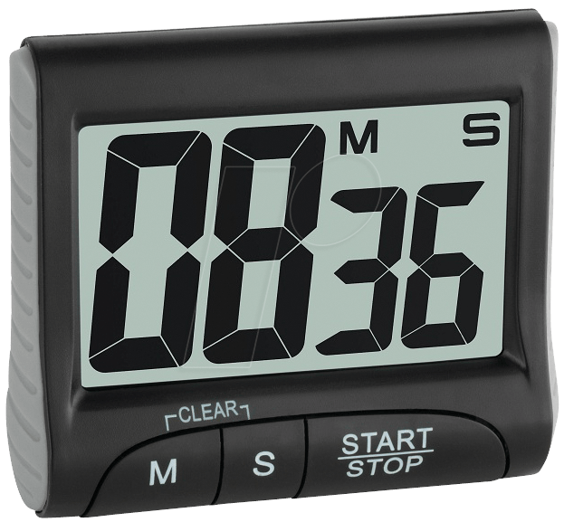 TFA 38202101 - Elektronischer Timer und Stoppuhr, schwarz