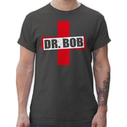 Shirtracer T-Shirt Dr. Bob Kostüm Kreuz Karneval Outfit grau S