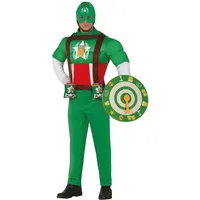 NET TOYS Witziges Beerman-Kostüm für Männer - Grün L (52/54) - Außergewöhnliche Herren-Verkleidung Bier-Kostüm Superheld - EIN Highlight für Fasching & Karneval