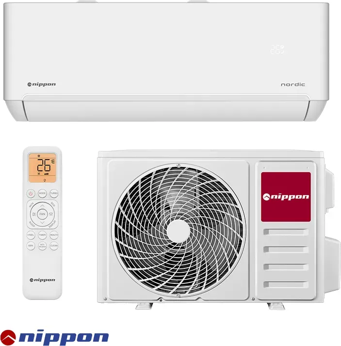 Inverter-Klimaanlage Nippon NPC-18T-PRO Nordic + NPC-18T – 18000 BTU, Wi-Fi, A+++ Kühlen, Heizen bis −25°C