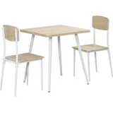 Homcom Esstischgruppe 3-tlg. beige
