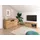 SKRAUT HOME Naturemodell TV-Schrank 120 x 40 x 41 cm Eiche/Schwarz Melamin