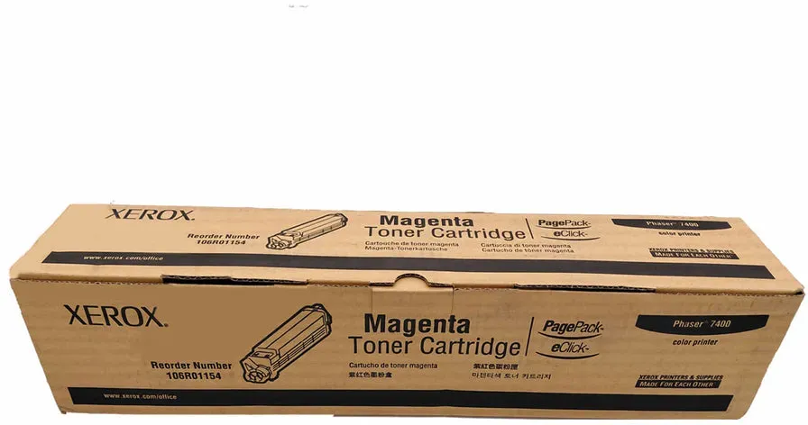 Original Xerox 106R01154 Toner Farbe: Magenta ca.18.000 Seiten für Xerox Phaser 7400 I 7400DN und 7400 DT usw.