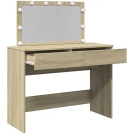 vidaXL Schminktisch, mit LED-Beleuchtung Sonoma-Eiche 100x40x120 cm