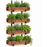 Marrakesch Orient & Mediterran Interior Ziegelform Wandhalter Merita 4 Regal Set 4 Formen 30 x 15 x 80 cm, Regal aus Holz und schwarzem Metall, inklusive 4 Ziegelformen, Vintage Organizer... - Schwarz