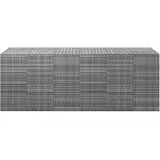 vidaXL Garten-Kissenbox PE Rattan 291x100,5x104 cm Grau