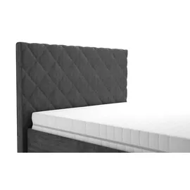 Möbel Kraft Polsterbett 131 x 117 cm Schwarz