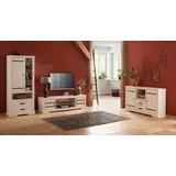 Home Affaire Stauraumschrank HOME AFFAIRE, weiß, Schränke, Stauraumschrank, aus massivem Kiefernholz, mit zwei verstellbaren Holzeinlegeböden