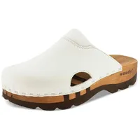 woody Damen Lissabon Clog, Weiss, 37 EU