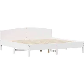 vidaXL Massivholzbett 180 x 200 cm Weiß