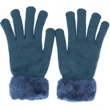 Antonio Kuschelige Damenhandschuhe mit Innenfutter petrol