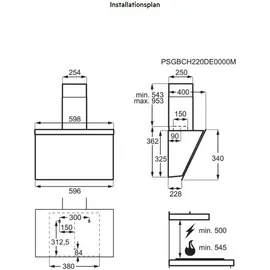 AEG Electrolux DVK5661HB Wand-Dunstabzugshaube (942 051 464)