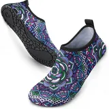 LuxusKollektion Tauchset Wasserschuhe Damen Herren Aquaschuhe A1219 Floral Glass 42 43 EU