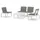 vidaXL Garten-Lounge-Set 4-tlg. Kunststoff weiß