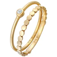 Elli DIAMONDS Eternity Solitär Diamant (0.03 ct) Set 375 Gelbgold 52 Damen