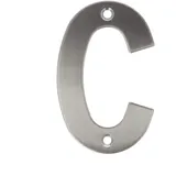 MS Beschläge - Edelstahl Hausnummern 0-9 Buchstaben A-i matt gebürstet Hauswandziffern Türnummer C)