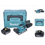Makita Makita, Schleifmaschine + 1x Akku 6,0 Ah + Makpac - (Schwingschleifer, 200 W)