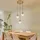 GLOBO Glaskugel 3-flg. 47 cm transparent Glas, Messing