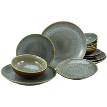 CreaTable Reactive Nostalgic Cognac Tellerset 12-tlg. grau