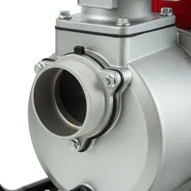 Eberth 6,5PS Wasserpumpe 60.000l/h 30m Förderhöhe, 3 Anschluss, Schmutzwasserpumpe 4-Takt-Benzinmotor, 7m Ansaughöhe,