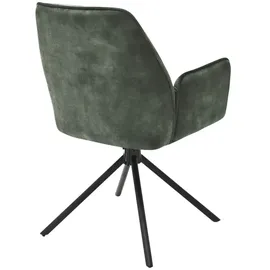 MCA Furniture MCA Ottawa Polsterstuhl mit Armlehne Metall/Stoffbezug - 2 Jahre Gewährleistung - mind. 14 Tage Rückgaberecht - grün