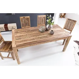 FineBuy Esstisch 120 x 76 x 70 cm braun