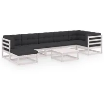 vidaXL Modell 34 Loungeset Kiefer weiß