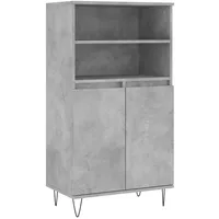VidaXL Highboard Betongrau 60x36x110 cm Holzwerkstoff