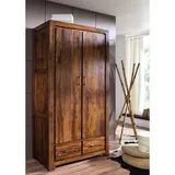 MASSIVMOEBEL24.DE Garderobe Sheesham 100x61x200 braun