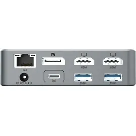 Conceptronic Dock USB-C->2xHDMI 2xUSB-C 4xUSB-A DP GbE LAN - Silber